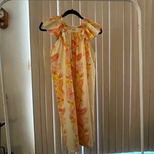 Spring frock dress with flower design